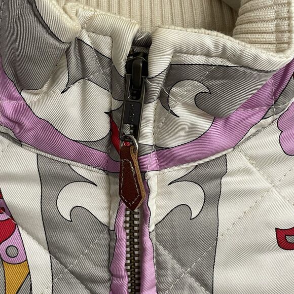 J. McLaughlin 100% Silk Floral Medallian Zippered Vest Sz M - Picture 3 of 13